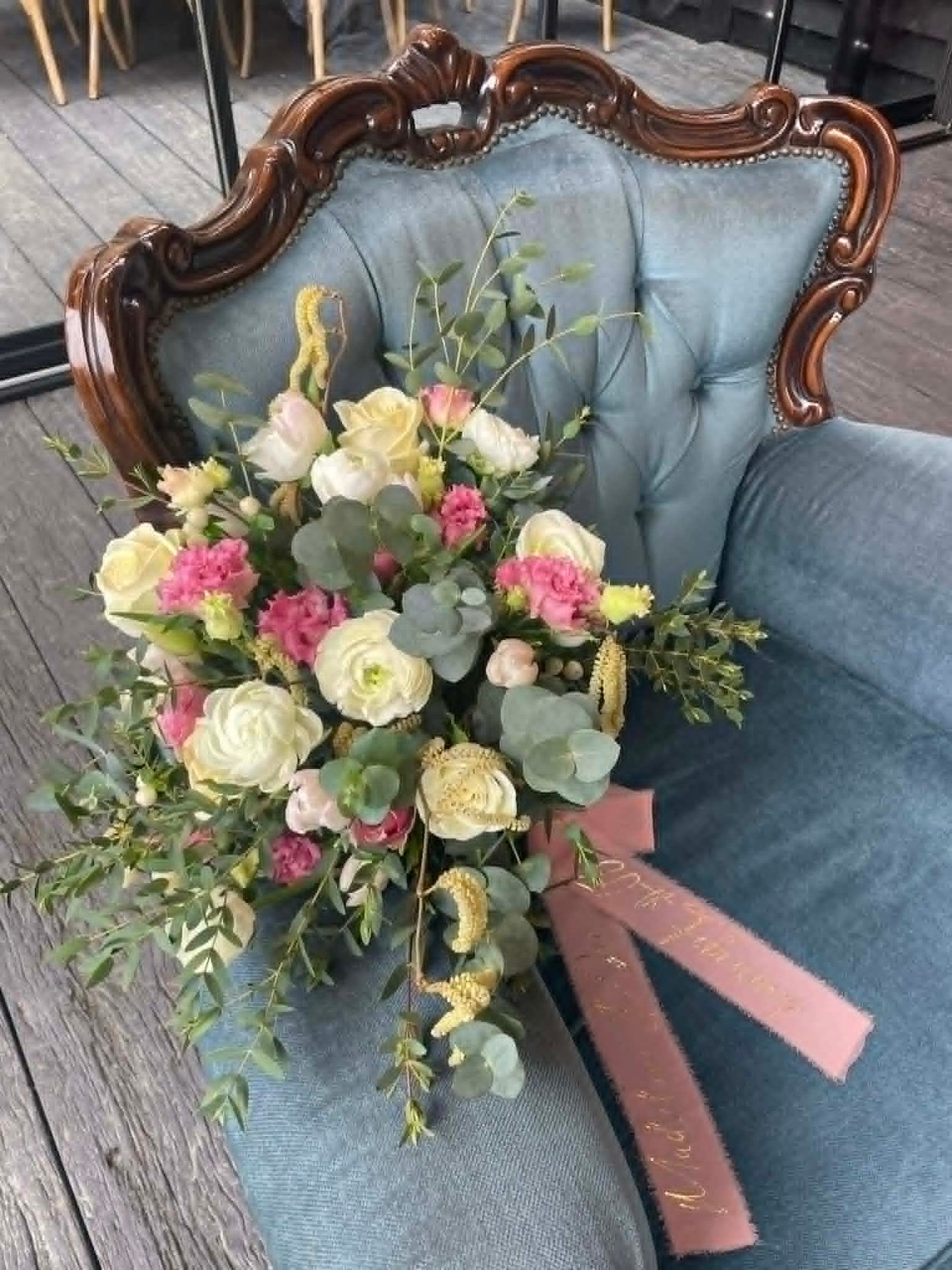Bailey & Blossom wedding flowers at The Buttery & Glasshouse, Wrotham, Kent